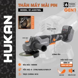 Máy mài pin 3 tốc độ HUKAN G1-AG5700S, 3 Cấp tốc 6.700v/p, Có Chống sốc đá, Chống khởi động lại 1