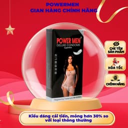 Bao Cao Su POWERMEN Superthin Siêu Mỏng, Co Giãn Tốt, Tạo Cảm Giác Chân Thật, Hộp 12 cái 1