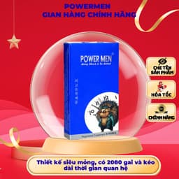 Bao Cao Su Powermen Nhím Xanh – Kéo Dài Thời Gian, Gân Gai Tăng Cảm Giác, Hộp 12c 1