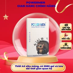 Bao Cao Su Powermen Nhím Đen – Có 2080 Gai Gân Tăng Cảm Giác, Hỗ Trợ Kéo Dài Thời Gian, Hộp 12c 1