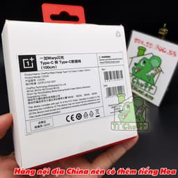 [Dài 1m] Cáp OnePlus C-C 8A Sạc Siêu Nhanh SuperVOOC 80W Warp 65W ZIN Chính Hãng dùng OK cho OPPO REALME 3