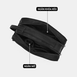 Túi Clutch Nam LECOS LCH4 Vải Oxford Quai Đeo Cổ Tay Tiện Lợi Dự Tiệc 5
