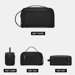 Túi Clutch Nam LECOS LCH4 Vải Oxford Quai Đeo Cổ Tay Tiện Lợi Dự Tiệc 4