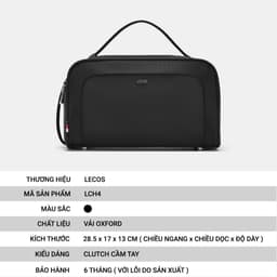 Túi Clutch Nam LECOS LCH4 Vải Oxford Quai Đeo Cổ Tay Tiện Lợi Dự Tiệc 2