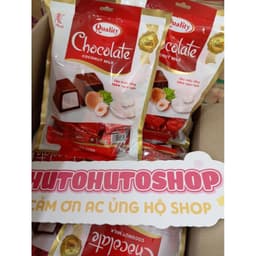 Kẹo Chocodate Nhân Sữa Dừa Thơm Béo Kẹo Mềm Socola Ăn Vặt Ngon Đức Hạnh 🍫🥥300g/Túi 7