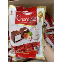 Kẹo Chocodate Nhân Sữa Dừa Thơm Béo Kẹo Mềm Socola Ăn Vặt Ngon Đức Hạnh 🍫🥥300g/Túi 8