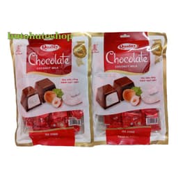 Kẹo Chocodate Nhân Sữa Dừa Thơm Béo Kẹo Mềm Socola Ăn Vặt Ngon Đức Hạnh 🍫🥥300g/Túi 2