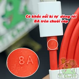 [Dài 1.5m] Cáp OnePlus C-C 8A Sạc Siêu Nhanh SuperVOOC 80W Warp 65W ZIN Chính Hãng dùng OK cho OPPO REALME 7