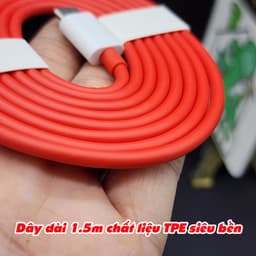 [Dài 1.5m] Cáp OnePlus C-C 8A Sạc Siêu Nhanh SuperVOOC 80W Warp 65W ZIN Chính Hãng dùng OK cho OPPO REALME 5