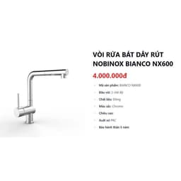 CHẬU RỬA BÁT 1 HỐ NOBINOX ROSA NN975D 7