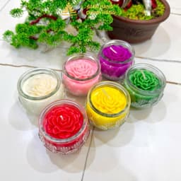 Hộp 12 Ly Nến Bơ Diệu Liên Hoa, Nhiều Màu, An Toàn, Không Khói, Nến Bơ Thực Vật Cúng Dường,Thần Tài, Dâng Lễ Cháy 24h 8