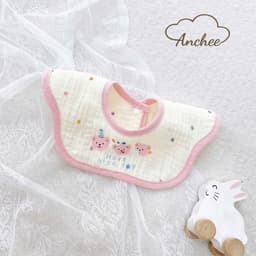 Yếm xô cổ hoa Anchee cho bé – Vải muslin mềm mịn, thấm hút tốt, họa tiết xinh 5
