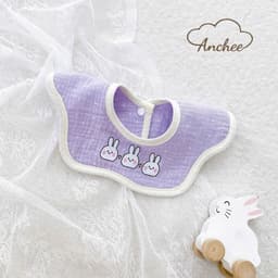 Yếm xô cổ hoa Anchee cho bé – Vải muslin mềm mịn, thấm hút tốt, họa tiết xinh 8
