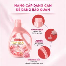 [MUA 1 CAN TẶNG 1 CAN] Nước Giặt TopGia Vườn Ngọt Ngào Dịu Nhẹ, Sạch Vết Bẩn Thơm Vượt Trội, Can 2L 7