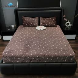 Bộ ga gối nỉ nhung mềm mại cao cấp cùng nhiều họa tiết chấm bi đa dạng (kèm 2 vỏ gối) 4