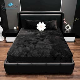 Bộ ga gối nỉ nhung mềm mại cao cấp cùng nhiều họa tiết chấm bi đa dạng (kèm 2 vỏ gối) 3