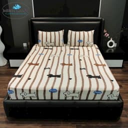 Bộ ga gối nỉ nhung mềm mại cao cấp cùng nhiều họa tiết chấm bi đa dạng (kèm 2 vỏ gối) 5