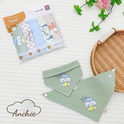 Set 5 yếm xô tam giác họa tiết ngộ nghĩnh Anchee 7