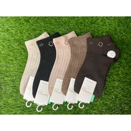 Tất Nữ Cổ Ngắn Chất cotton Mềm Mại Hoạ Tiết Mặt Cười A7 Siêu Xinh set 5/set 10 đôi 4