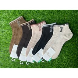 Tất Nữ Cổ Ngắn Chất Cotton Mềm Mại Siêu Xinh  Chữ P Set 5 đôi -10 đôi 5