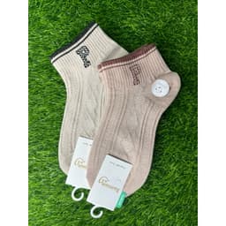 Tất Nữ Cổ Ngắn Chất Cotton Mềm Mại Siêu Xinh  Chữ P Set 5 đôi -10 đôi 6