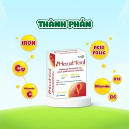 Sắt Hữu Cơ Cho Bà Bầu MedEq Hematoferol - Hỗ Trợ Giảm Nguy Cơ Thiếu Máu Do Thiếu Sắt 30 Viên/Hộp 2