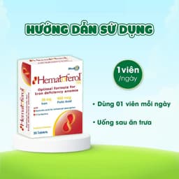 Sắt Hữu Cơ Cho Bà Bầu MedEq Hematoferol - Hỗ Trợ Giảm Nguy Cơ Thiếu Máu Do Thiếu Sắt 30 Viên/Hộp 3