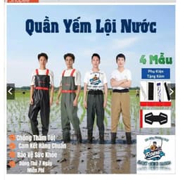 Bộ Yếm Lội Nước Loại Dày, Cao Cấp Phong Cách Cá Tính, Lịch Lãm Có Túi Đựng Đồ 6
