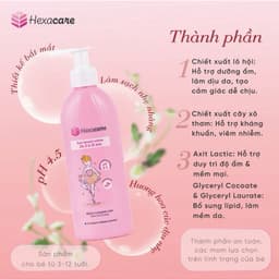 Hexacare Bé yêu – dịu nhẹ, thơm mát, sạch khuẩn, an toàn tuyệt đối cho làn da nhạy cảm từ 3–12 tuổi! 3