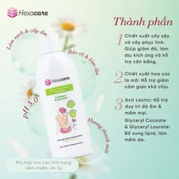 Hexacare – dịu nhẹ, làm sạch, cân bằng pH 5.0, xua tan kích ứng, viêm nhiễm, khí hư  bảo vệ nàng mỗi ngày! 2