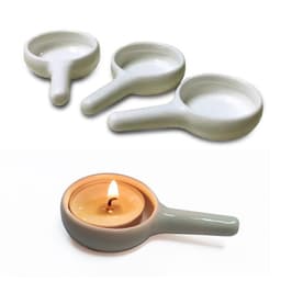 5 Đế Đựng Nến Tealight Gốm Sứ Tráng Men, Dùng Cho Đèn Xông Tinh Dầu, Đế Đốt Nến 6