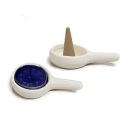 5 Đế Đựng Nến Tealight Gốm Sứ Tráng Men, Dùng Cho Đèn Xông Tinh Dầu, Đế Đốt Nến 5