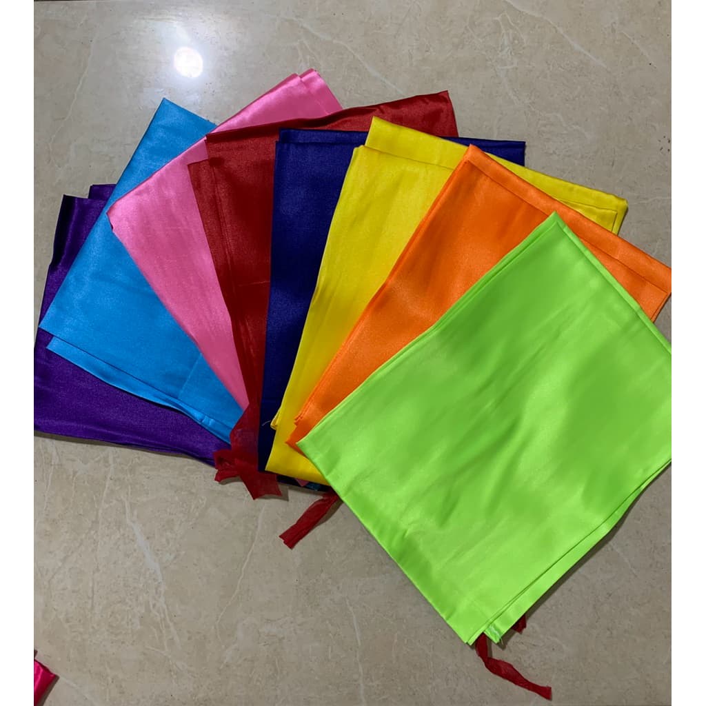 FRRESHIP 1 bộ cờ chuối,cờ trang trí dọc, 8 cái 8 màu vải sa tanh cao cấp đủ kích thước