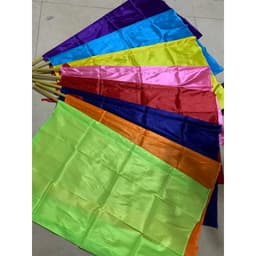FRRESHIP 1 bộ cờ chuối,cờ trang trí dọc, 8 cái 8 màu vải sa tanh cao cấp đủ kích thước 4