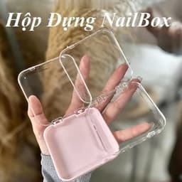 Hộp đựng nailbox móng tay, hộp mica nail box trong suốt hình vuông Tiệm Nail Nhà SuMi 6