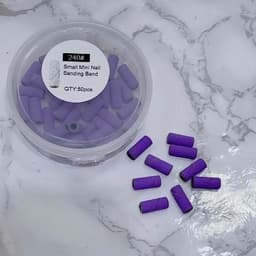 Hộp giấy nhám mịn bọc đầu mài lõi nhỏ tròn 240, chất liệu làm nail chuyên dụng Nail Michi 6