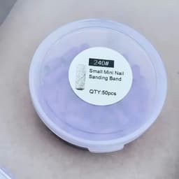 Hộp giấy nhám mịn bọc đầu mài lõi nhỏ tròn 240, chất liệu làm nail chuyên dụng Nail Michi 8