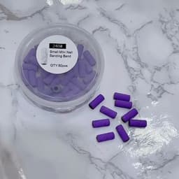 Hộp giấy nhám mịn bọc đầu mài lõi nhỏ tròn 240, chất liệu làm nail chuyên dụng Nail Michi 9