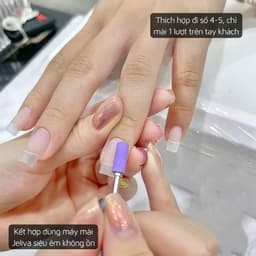 Hộp giấy nhám mịn bọc đầu mài lõi nhỏ tròn 240, chất liệu làm nail chuyên dụng Nail Michi 3