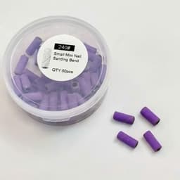 Hộp giấy nhám mịn bọc đầu mài lõi nhỏ tròn 240, chất liệu làm nail chuyên dụng Nail Michi 7