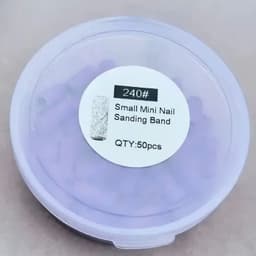 Hộp giấy nhám mịn bọc đầu mài lõi nhỏ tròn 240, chất liệu làm nail chuyên dụng Nail Michi 5