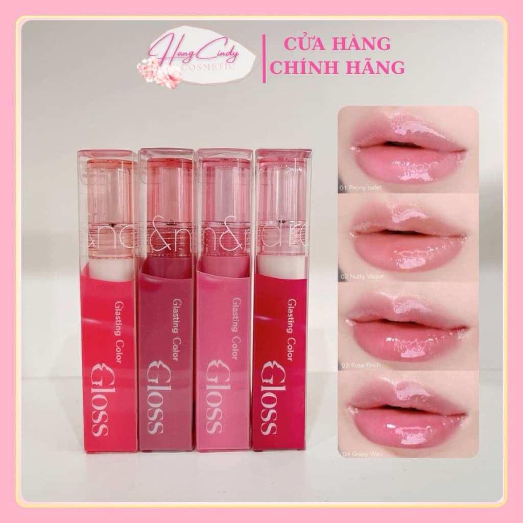Son Tint Bóng Siêu Căng Mọng Đôi Môi Ro Glasting Color Gloss 4g Hàn Quốc