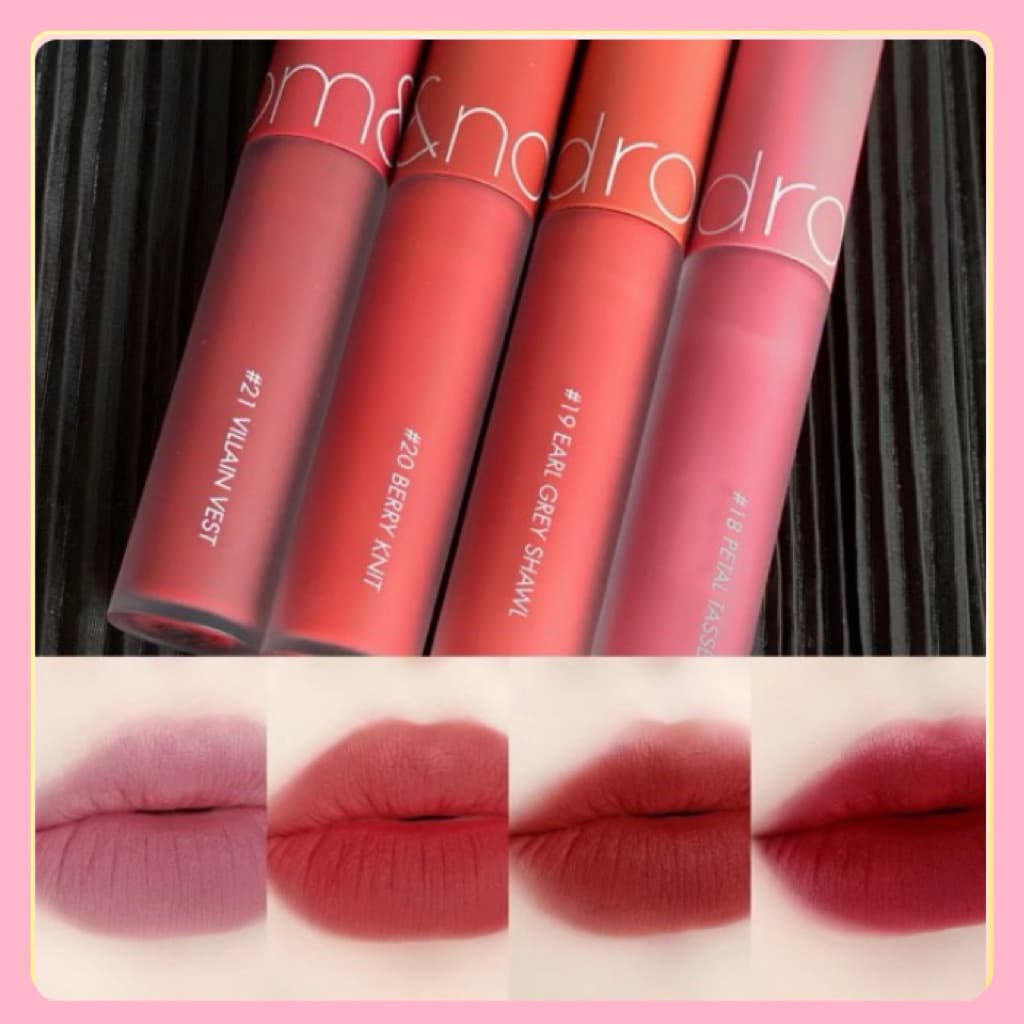 Son Kem Lì Lâu Trôi Zero Velvet Tint Màu 20 21 22 Đỏ nâu trầm