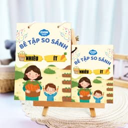 Thẻ Flash EVON BABY dạy bé tập nói - Giúp Bé Tập Nói Sớm - Bé tập so sánh - NHIỀU ÍT 4