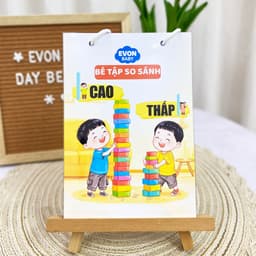 Thẻ Flash EVON BABY dạy bé tập nói - Bé tập so sánh - CAO THẤP 1