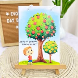 Thẻ Flash EVON BABY dạy bé tập nói - Bé tập so sánh - CAO THẤP 7
