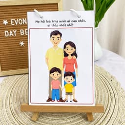 Thẻ Flash EVON BABY dạy bé tập nói - Bé tập so sánh - CAO THẤP 9