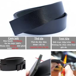 Thắt lưng nam da bò nguyên tấm, dây lưng nam da thật khoá lăn L05CB4 5