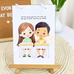 Thẻ Flash EVON BABY dạy bé tập nói - Bé tập so sánh - DÀI NGẮN 6