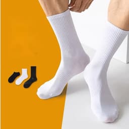 [Peinn] Sét 5 Đôi Tất nam nữ cổ cao trơn gân thể thao thời trang cao cấp Tcc7 TCC07 3